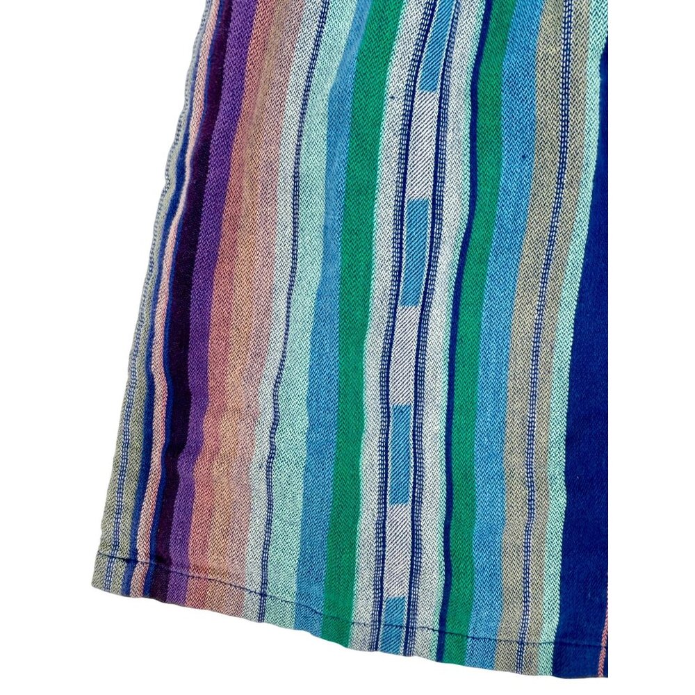 Vintage Y2K Roxy Coastal Cowgirl Strapless Striped Beachy Boho Indie Mini Dress - Picture 5 of 16